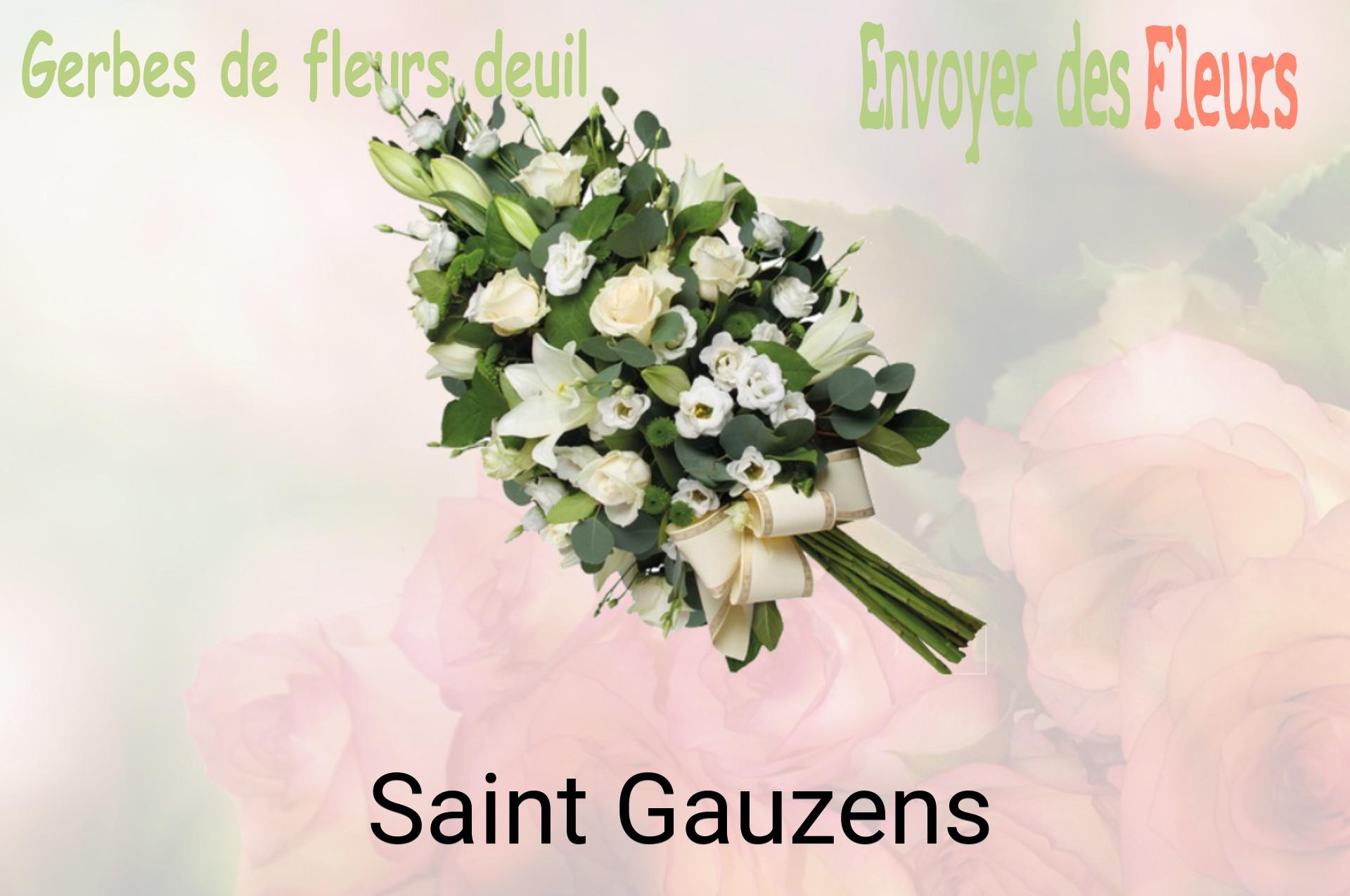 Gerbe de fleurs de deuil livrée à Saint-Gauzens